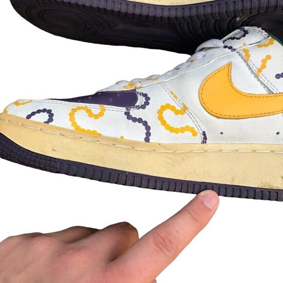 Vintage 2004 Nike Air Force 1 Low Mardi Gras Size 8.5 - Picture 15 of 16